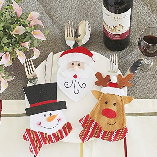 ABAODAM 3PCS Titulares de mesa de mesa de cozinha Capas de tabela de mesa de Natal decoração de festa adorável
