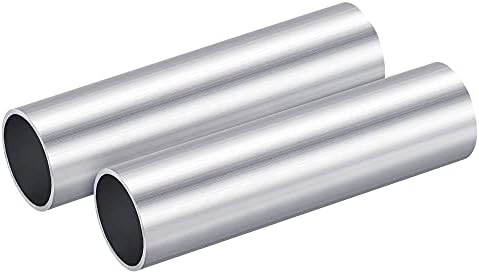 UXCELL 6063 Tubo redondo de alumínio 28mm OD 25mm Tubulação de tubo de cano de 100 mm de comprimento de 100 mm 2 PCs