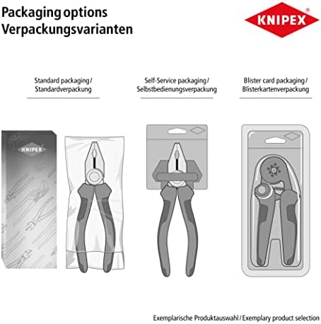 Knipex 97 52 04 2,8/4,8mm de alicates de crimpagem para conectores não isolados