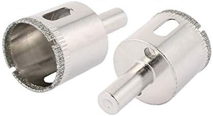 X-dree 30mm de corte diâmetro redondo orifício orifício serra de serra Bit Silver Tone 2pcs para vidro (corte de