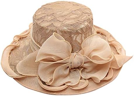 Mulheres retrô renda Bowknot Flowers Bowler Hat Hats Sun Chapé