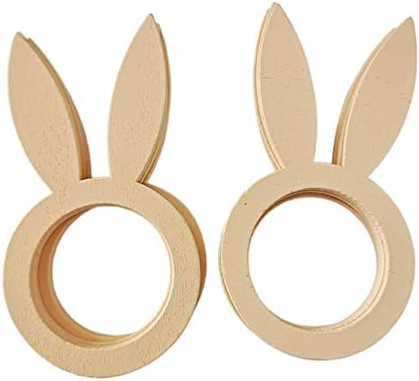 Para novidade da cozinha de páscoa de cozinha de cozinha diy 10pcs anel de decoração de coelho decoração feita à mão Criar ornamento