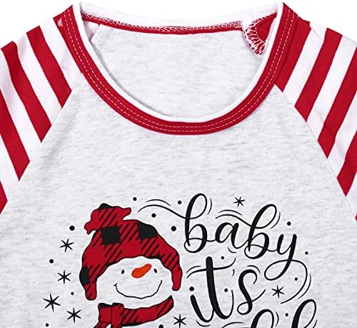 Camisa de árvore de Natal Criança criança meninas meninos Feliz Christmas Tshirt Xmas Santa de manga longa Raglan Tee Tops