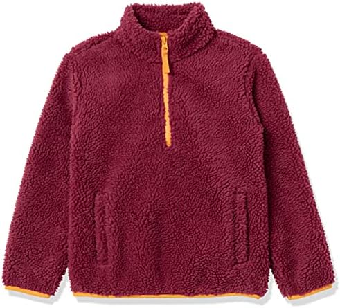 Essentials Boys and Toddlers Polar Fleece Lined Sherpa Quarter-Zip Jacket