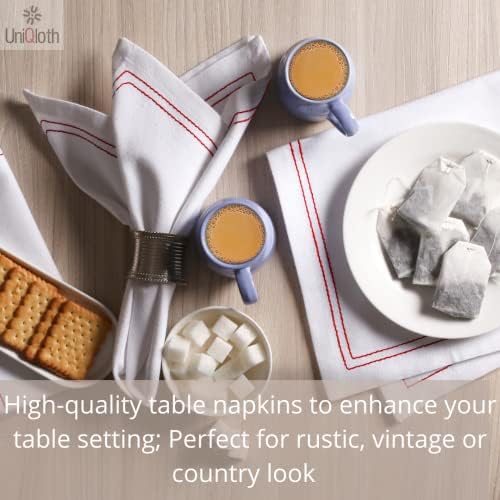 Conjunto uniqloth de 12 guardanapos de jantar de pano algodão - macio durável lavável mesa reutilizável jantar guardana