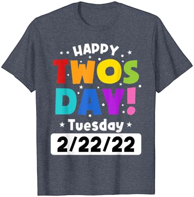 Twosday 2022 camisa professora meninos meninos felizes 2 22 22 camiseta de dois dias