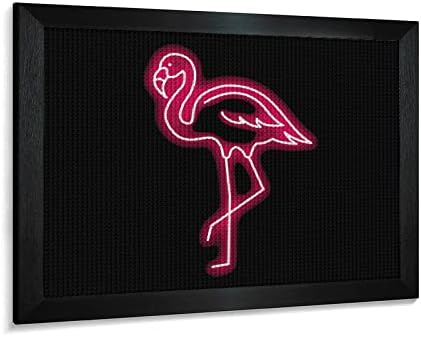 Kits de pintura de diamante neon de flamingo rosa kits de imagem de imagem 5d DIY broca completa Rhinestone Arts Decoração de parede para adultos Blackwood 50 * 40cm