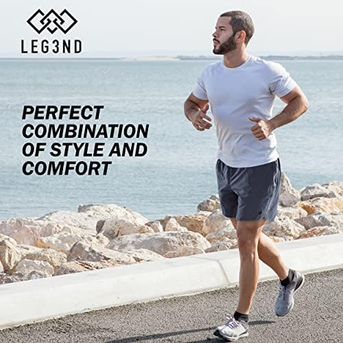 Leg3nd Shorts de treino masculino - Tecnologia de 3 pacotes com shorts de ginástica seca rápida com bolsos com zíper
