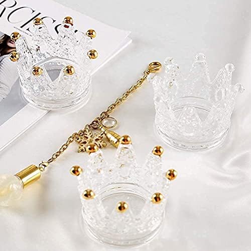 Vixdonos Votive Castleds Settle de 6 Crown Glass Tealight Veller Titular para casamento, festa e decoração de casa