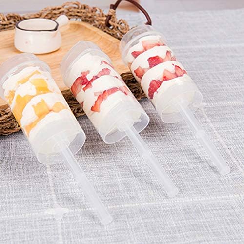 Cabilock 10pcs empurrar bolo pop stand Heart Heart Clear Bolo vazio Pop Shooter