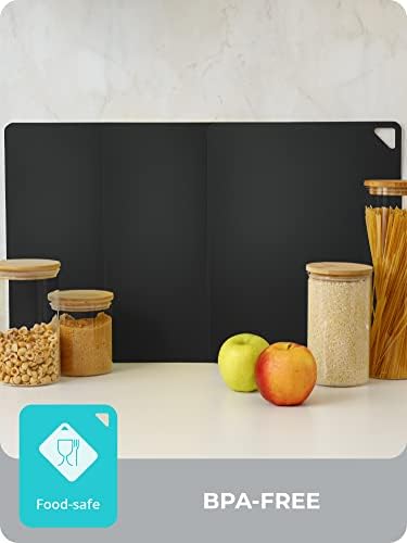 Voman Flexible Cutting Boards for Kitchen, conjunto de 3 | Tapetes de corte sem BPA para cozinhar, tapetes de tábua de corte, folhas de corte não deslizantes, conjunto de tábua plástica