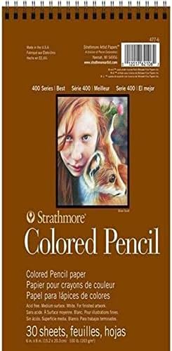 Strathmore 400 Série colorida lápis Pad, 6 x8 Limite de fio, 30 folhas