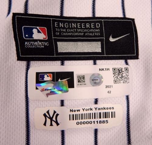 2021 New York Yankees Andrew Velazquez 71 Jogo emitido P Usou White Jersey 16 P - Jogo usou camisas MLB
