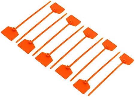X-Dree 10pcs 3mmx120mm Nylon de nylon de tração auto-trapaça marcador de cabo de cabo de cabo de fio Orange (10pcs 3mmx120mm nylon