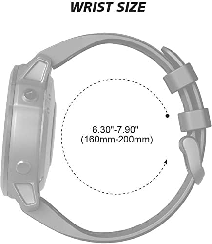 XJIM Silicone Redunda Relógio Relógio Tira para Garmin Fenix ​​7 7x 7s Smartwatch EasyFit 20 22 26mm de pulseira