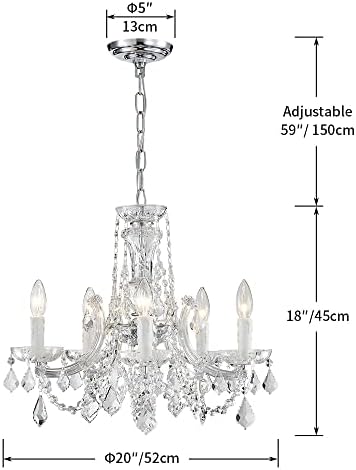 Iluminação AGV Luminária de lustre moderno, lustre de pingente de chuva pendente de cristal, lustre de Maria Theresa Silver Crystals