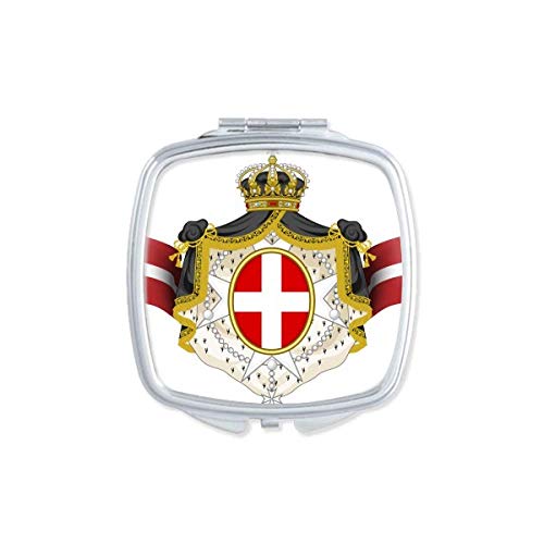 Dinamarca nacional emblema símbolo country espelho portátil compacto maquiagem de bolso de dupla face de vidro