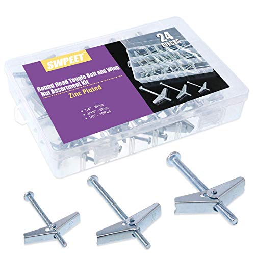 SWPEET STAWET 84 PCS TOLGGLE BOLT e KIT DE ASCA NOT