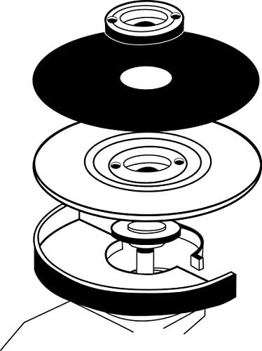 Drill e ferramenta do século 77155 Backing Backing Backing, para uso com discos de lixamento de 5 de resina