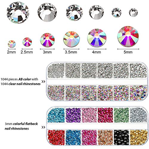 4488 peças Arte da unha strassm strass de cristal de cristal com strass com shinestone pegam pinças para unhas roupas de roupa