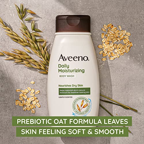 Aveeno diariamente hidratante loção e pacote de regime de lavagem, nutrindo loção corporal hidratante diária para a pele