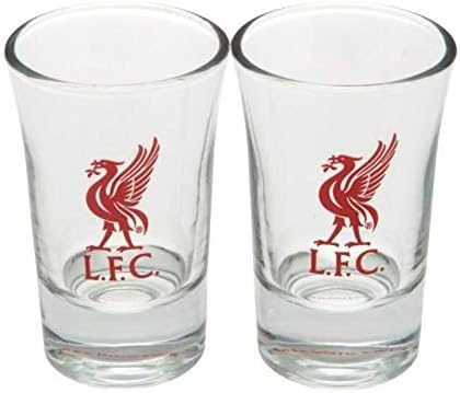 Liverpool FC Two Pack Word Mark Shot Glasses