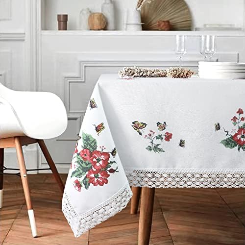 Weharts Tala de mesa floral 60x84 polegadas, corredores de mesa resistentes à água - Capas de mesa de tecido resistentes a rugas e manchas para sala de jantar, festas de casamento decoração de mesa