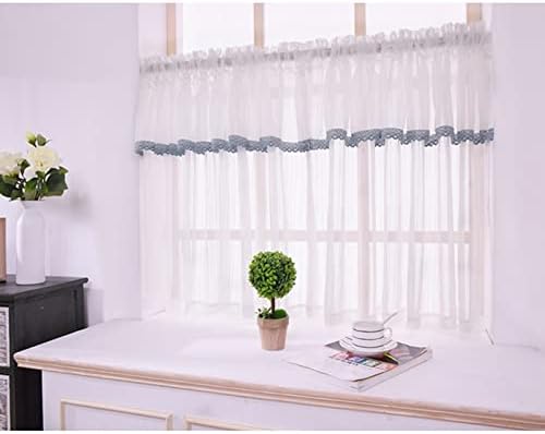 Gelisure White Semi -Sheer Cretins for Window - Menas de Voile Half Curta