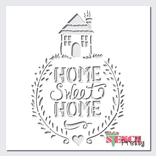 Home Sweet Home Stencil - Vintage Diy Wall Art Chic Sign Modelo Melhor Vinil Estênceis grandes para pintar em madeira,