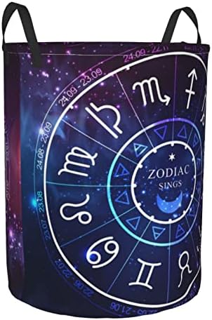 Astrologia Roda Zodíaca Signo de lavanderia Bola portátil de roupas sujas para meninos e meninas Impermeáveis ​​dobráveis