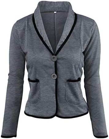 Andongnywell Womens Casual Jacket Casual Work Casual Blazer Office Casal Slim Fit Blazer para Business Lady Outwear