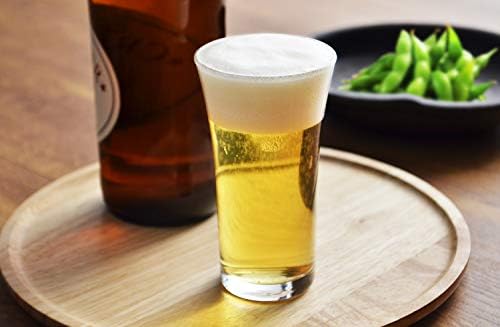 Toyo Sasaki Glass 04105 Glass de cerveja, boca única, feita no Japão, lava -louças segura, 4,5 fl oz, conjunto de 6