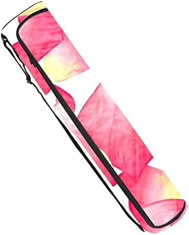 Bolsa de tapete de ioga, pétalas de flores rosa Exercício portador de ioga transportadora de tape