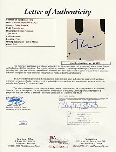 Tobey Maguire assinou autógrafo em tamanho real Fender Stratocaster Guitar