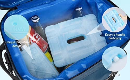 Mier Ice Packs para lancheiras Bloco de gelo mais refrigerador Blue Freezer Pack Icepack para refrigeradores de lancheira, duradouros