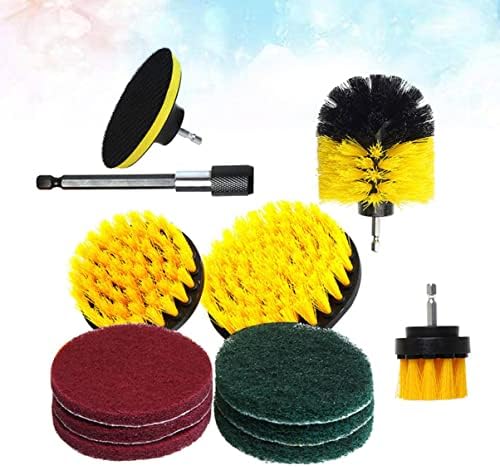 Cabilock 24 PCs Brick Power Power Drill Sponge Car Scrub Long Scrub Pad Multifunction Scrutbber Acipation Backing Kit para polir a escova doméstico com ladrilho Acessórios de mármore de nylon piso