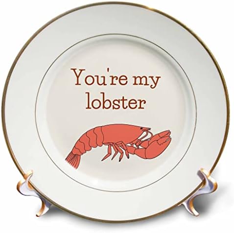 Imagem 3drose de uma lagosta com texto de sua lagosta - placas
