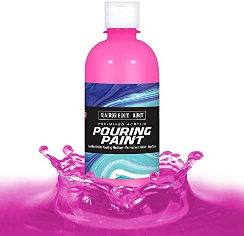 Sargent Art 26-7529 16oz acrílico derramando tinta rosa neon