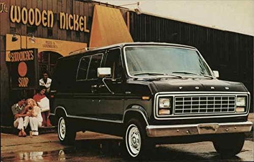 Ford Econoline - Frente em Van Design - 1980 Cars Original Vintage Post -Card
