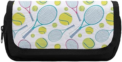 Bolsa de lápis de padrão de tênis Caixa de papela de capa de capa de capa de camada dupla