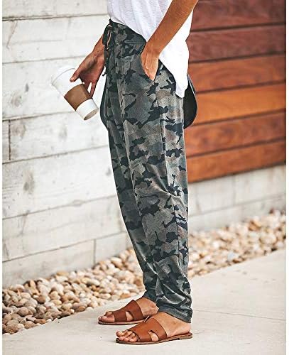 IYYVV Women Camouflage Print Pants Women Sports Casual Casual