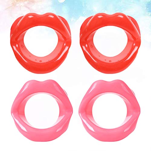 Jawline Exerciser Jaw Exerciser 4pcs enfrenta fino exercício de silicone bocal muscular lábios treinador apertador de face-