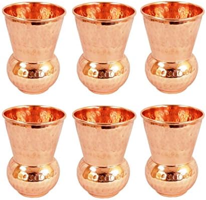 Indiana feita à mão Handmade Pure Copper Water Serving Tumbler martelou a mão Ayurveda Benefit Benefit Drinkware serve óculos de utensílios