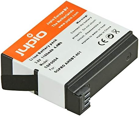 Pacote de valor Jupio com 2x AHDBT-401 3,8V 1160mAh Bateria de íons de lítio e carregador USB compacto para GoPro Hero4