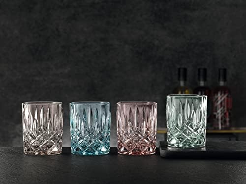 Coleção Nachtmann Noblesse 4 ”Whisky Tumbler, feita de vidro de cristal fino, vidro para bourbon, uísque e outras bebidas, 10,4 onças, lava-louças seguras, conjunto de 2