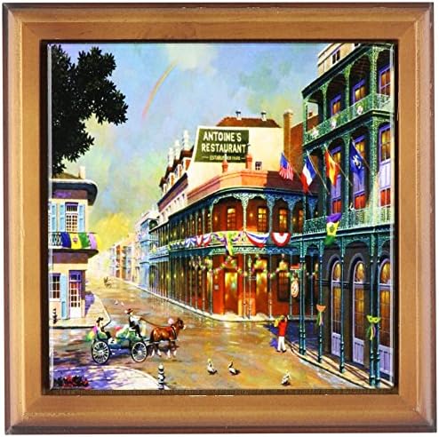 3drose ft_80505_1 Old New Orleans pintando ladrilhos emoldurados, 8 por 8 polegadas