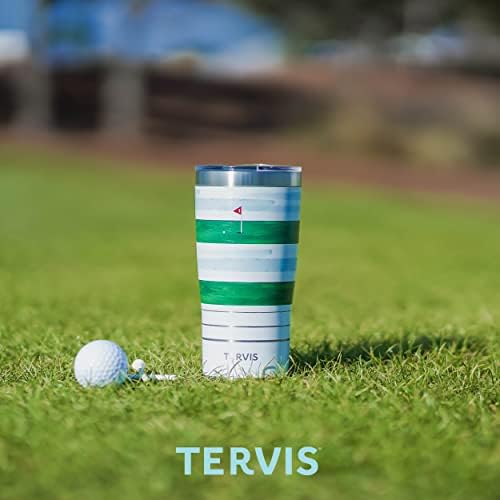 Tervis Traveler Golf Course Map Triple Wallled Isolle Tumbler Travel Cup mantém bebidas frias e quentes, 20 onças, aço inoxidável