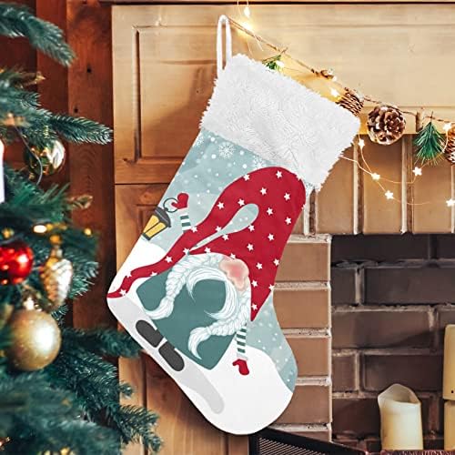 Alaza Christmas meias de Natal Gome e seu clássico de lanterna personalizadas grandes decorações de meia para a decoração de