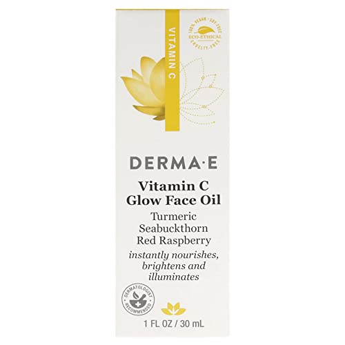 Derma-E Vitamina C Óleo de face com brilho-O óleo facial nutre, ilumina e ilumina instantaneamente um brilho radiante-óleo
