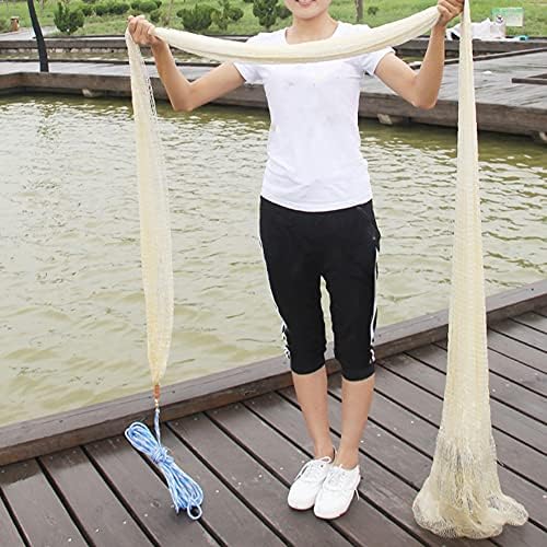 Cinghi lusso arremesso de pesca de pesca de mão, 8 pés/10 pés/11 pés/13 pés de altura, tamanho de malha 3/5 polegadas, rede de pesca de material de nylon para armadilha de isca peixe